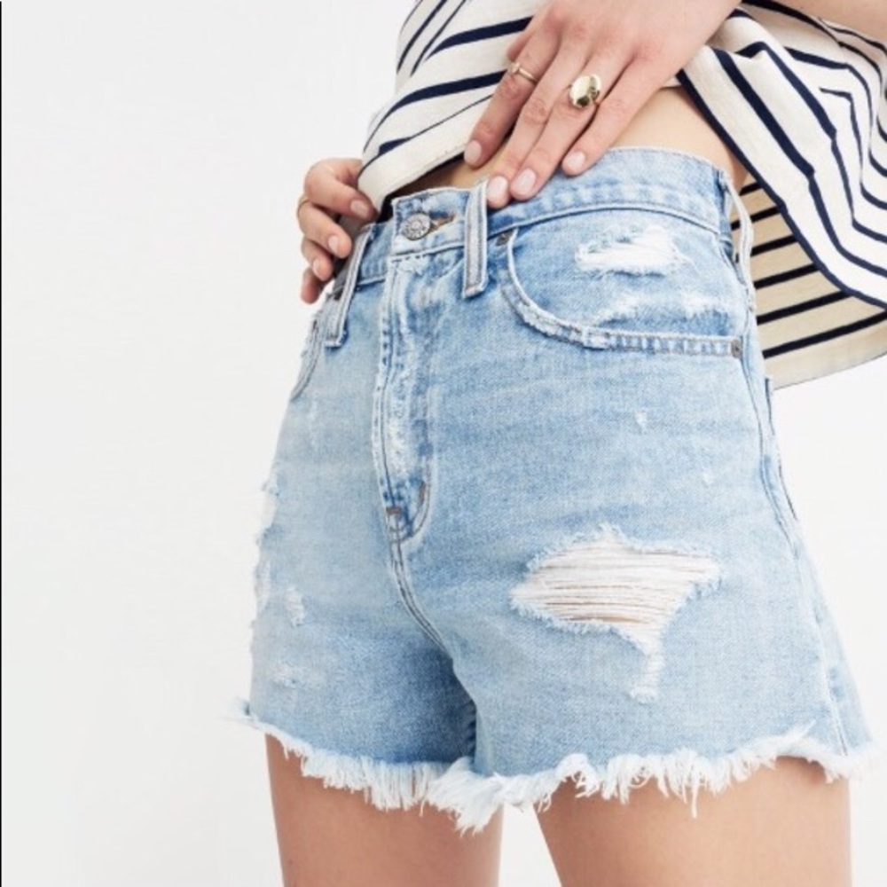 Madewell Perfect Jean Shorts - Langdon Wash, 30